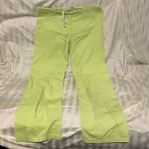 Urbane scrub pants lime green small reg